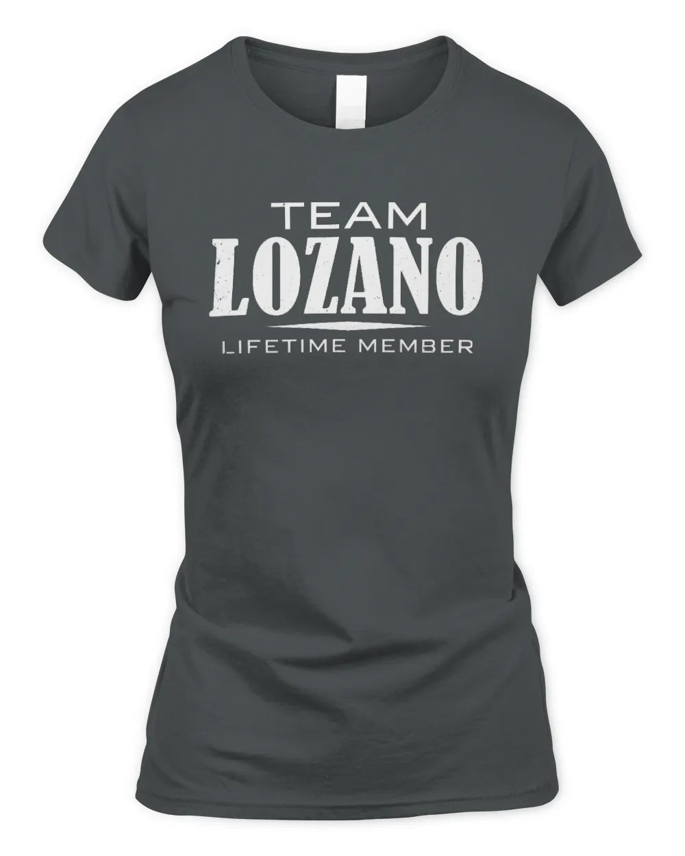 LOZANO BL62-K4-128 - Personalized “Team NAME Lifetime Member” - Women's Standard T-Shirt - Charcoal