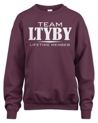 LTYBY BL62-K4-128 - Personalized “Team NAME Lifetime Member” - Unisex Sweatshirt - Maroon