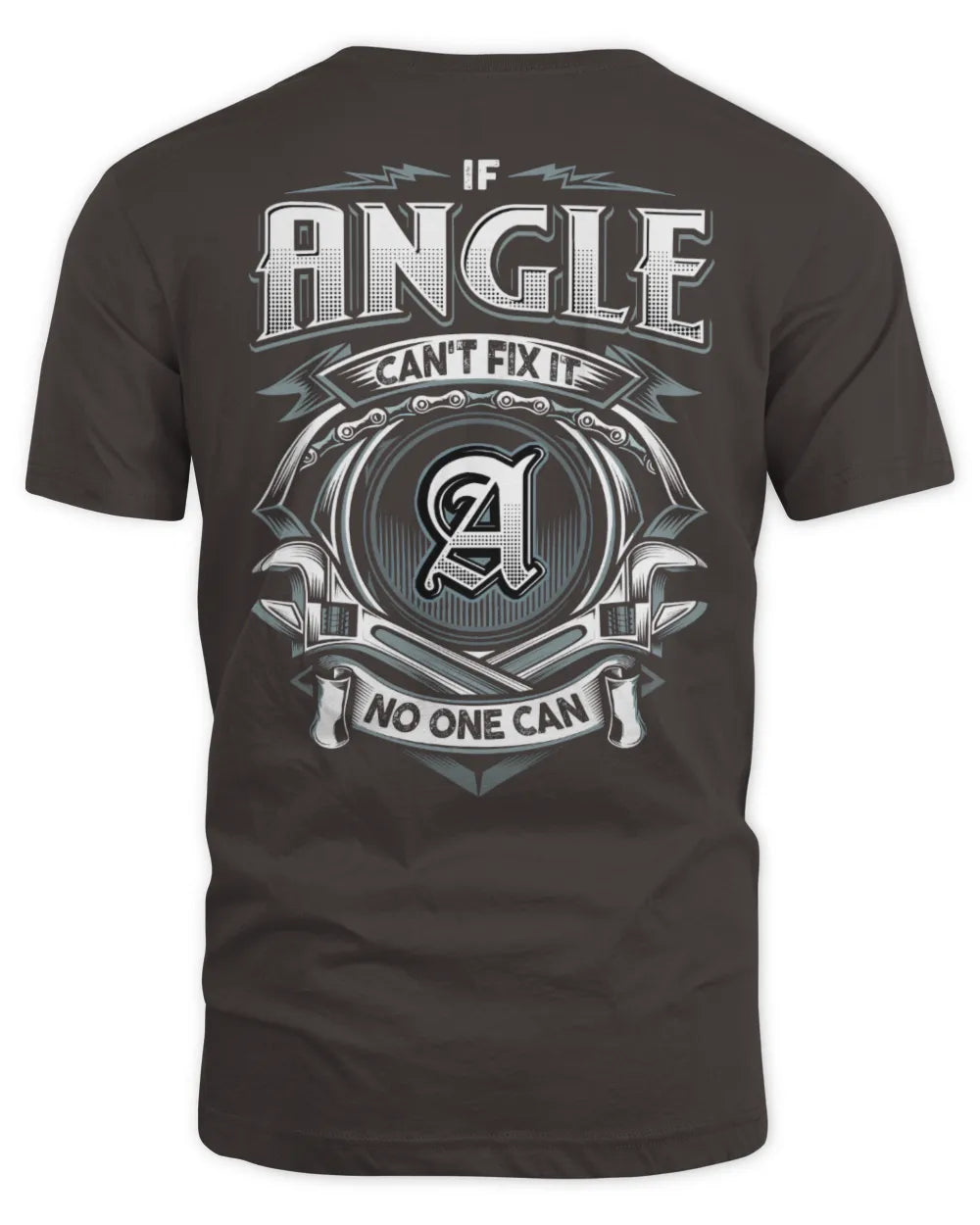 ANGLE AP81-K4-626 - Personalized Ahmed Quote Apparel “If Ahmed Can't Fix It, No One Can” - Unisex Standard T-Shirt - Dark Chocolate