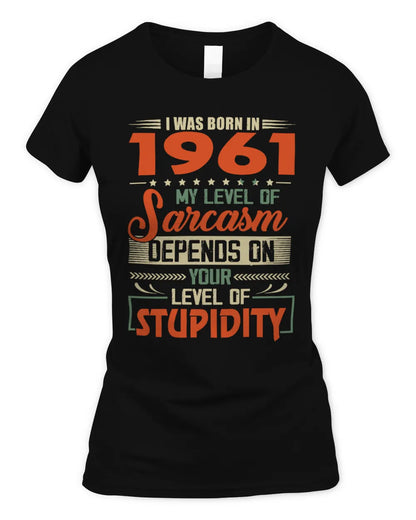 1961 HH89-K2 – Vintage Born to Be Sarcastic T-Shirt - Women's Standard T-Shirt - Black