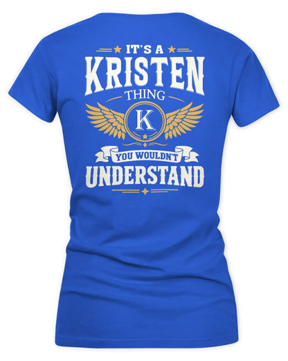 KRISTEN KT06-M008 It’s a [NAME] Thing – You Wouldn’t Understand | Personalized Vintage T-Shirt - Women's V-Neck T-Shirt - Royal