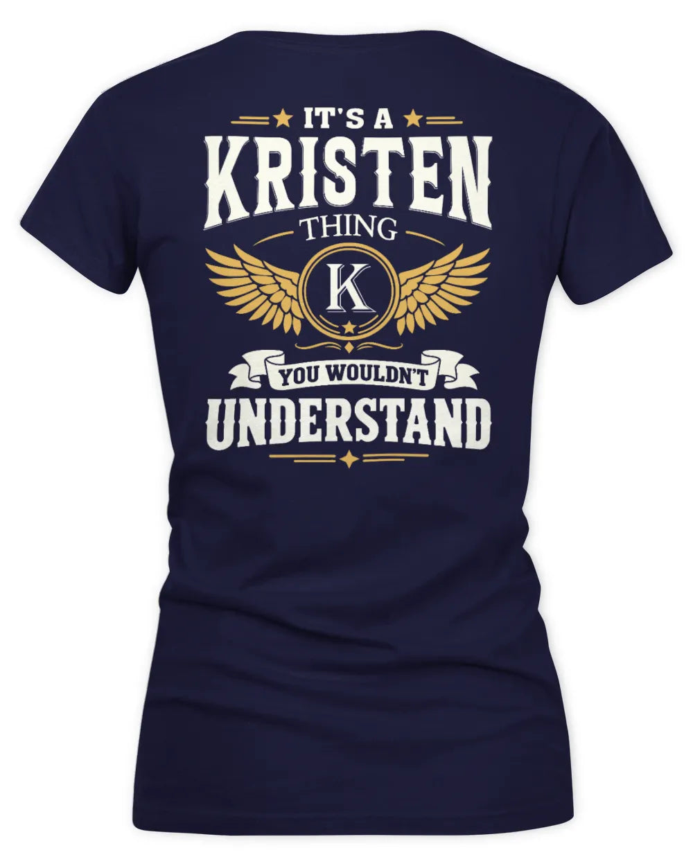 KRISTEN KT06-M008 It’s a [NAME] Thing – You Wouldn’t Understand | Personalized Vintage T-Shirt - Women's V-Neck T-Shirt - Navy
