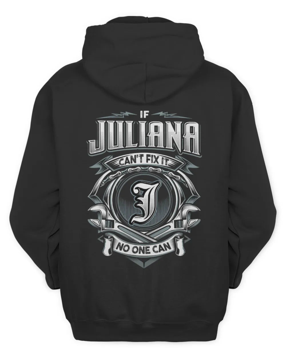 JULIANA AP81-K4-626 - Personalized Ahmed Quote Apparel “If Ahmed Can't Fix It, No One Can” - Unisex Hoodie - Black