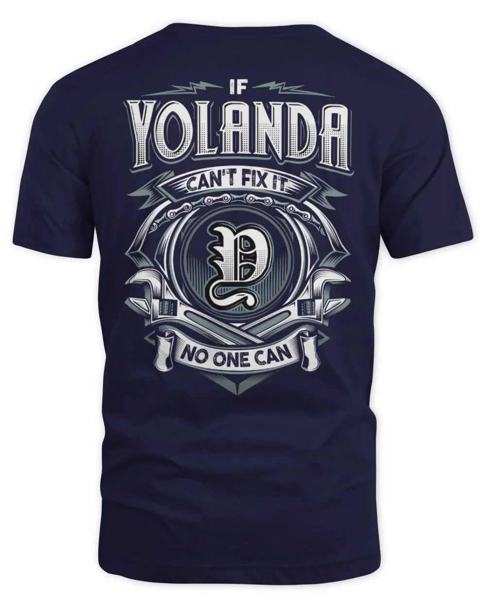 YOLANDA AP81-K4-626 - Personalized Ahmed Quote Apparel “If Ahmed Can't Fix It, No One Can” - Unisex Standard T-Shirt - Navy
