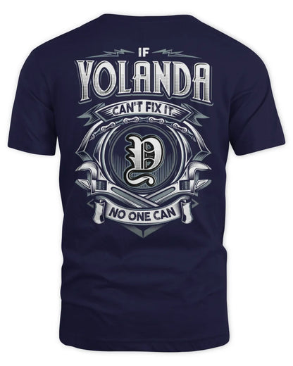 YOLANDA AP81-K4-626 - Personalized Ahmed Quote Apparel “If Ahmed Can't Fix It, No One Can” - Unisex Standard T-Shirt - Navy