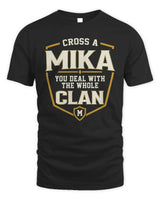 MIKA NT1-K008 Cross A/An NAME, You Deal With the Whole Clan | Personalized Vintage T-Shirt - Unisex Standard T-Shirt - Black