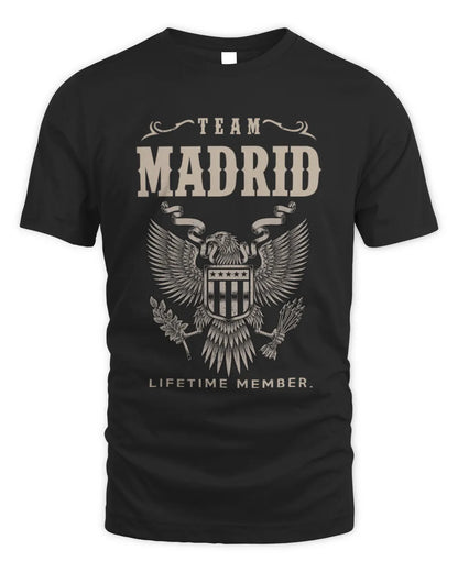 MADRID TP06-K82 – Personalized Classic Style Apparel “Team NAME Lifetime Member” - Unisex Standard T-Shirt - Black