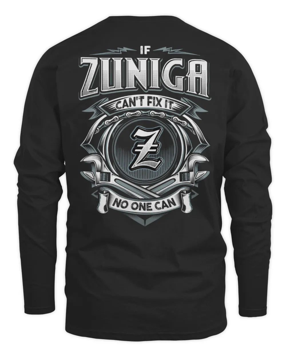 ZUNIGA AP81-K4-626 - Personalized Ahmed Quote Apparel “If Ahmed Can't Fix It, No One Can” - Men's Long Sleeved T-Shirt - Black