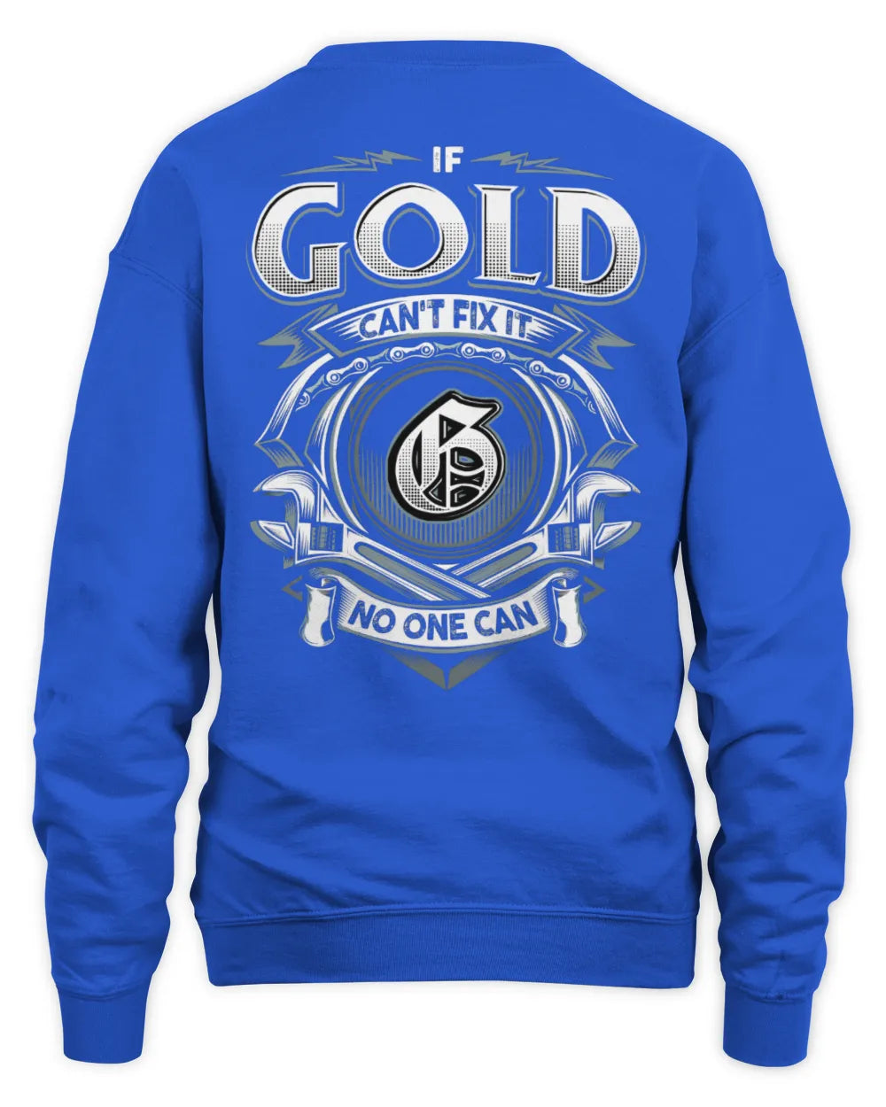 GOLD AP81-K4-626 - Personalized Ahmed Quote Apparel “If Ahmed Can't Fix It, No One Can” - Unisex Sweatshirt - Royal