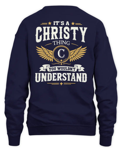 CHRISTY KT06-M008 It’s a [NAME] Thing – You Wouldn’t Understand | Personalized Vintage T-Shirt - Unisex Sweatshirt - Navy