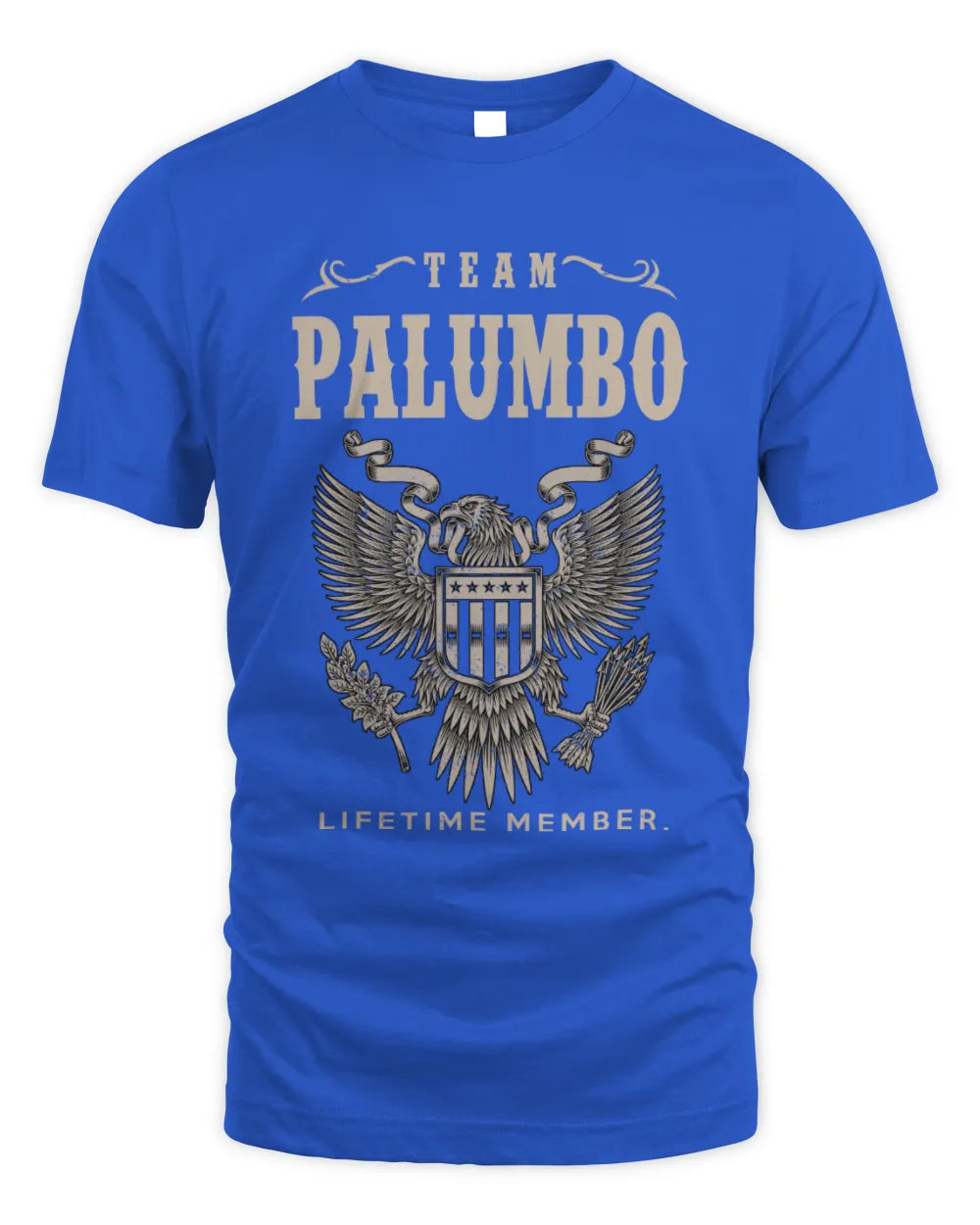 PALUMBO TP06-K82 – Personalized Classic Style Apparel “Team NAME Lifetime Member” - Unisex Standard T-Shirt - Royal