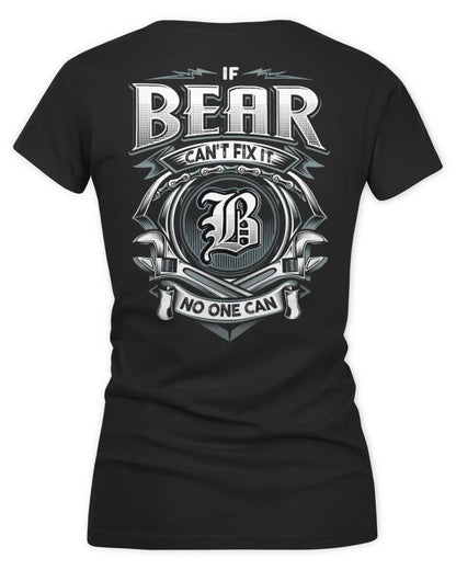 BEAR AP81-K4-626 - Personalized Ahmed Quote Apparel “If Ahmed Can't Fix It, No One Can” - Women's V-Neck T-Shirt - Black