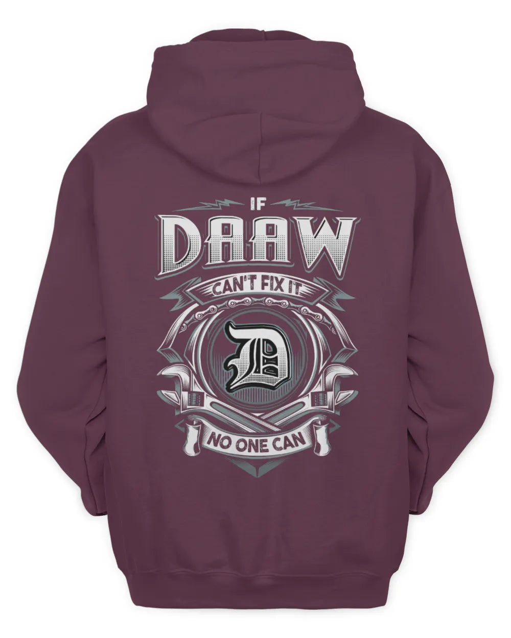 DAAW AP81-K4-626 - Personalized Ahmed Quote Apparel “If Ahmed Can't Fix It, No One Can” - Unisex Hoodie - Maroon