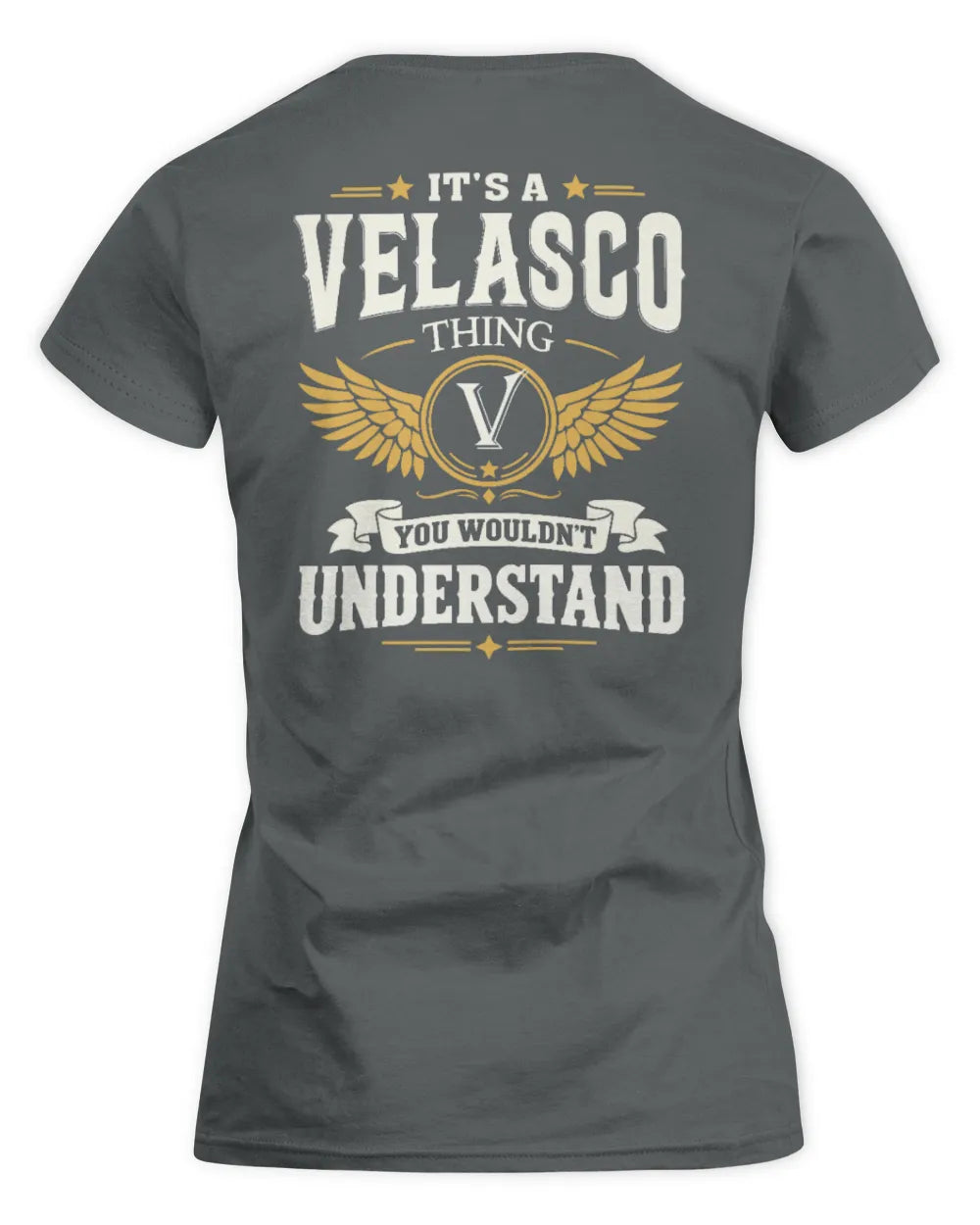 VELASCO KT06-M008 It’s a [NAME] Thing – You Wouldn’t Understand | Personalized Vintage T-Shirt - Women's Standard T-Shirt - Charcoal