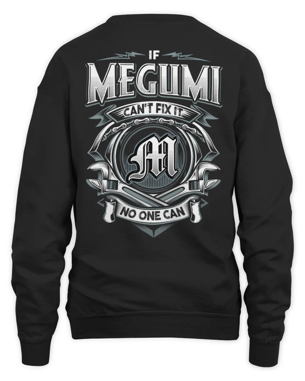 MEGUMI AP81-K4-626 - Personalized Ahmed Quote Apparel “If Ahmed Can't Fix It, No One Can” - Unisex Sweatshirt - Black