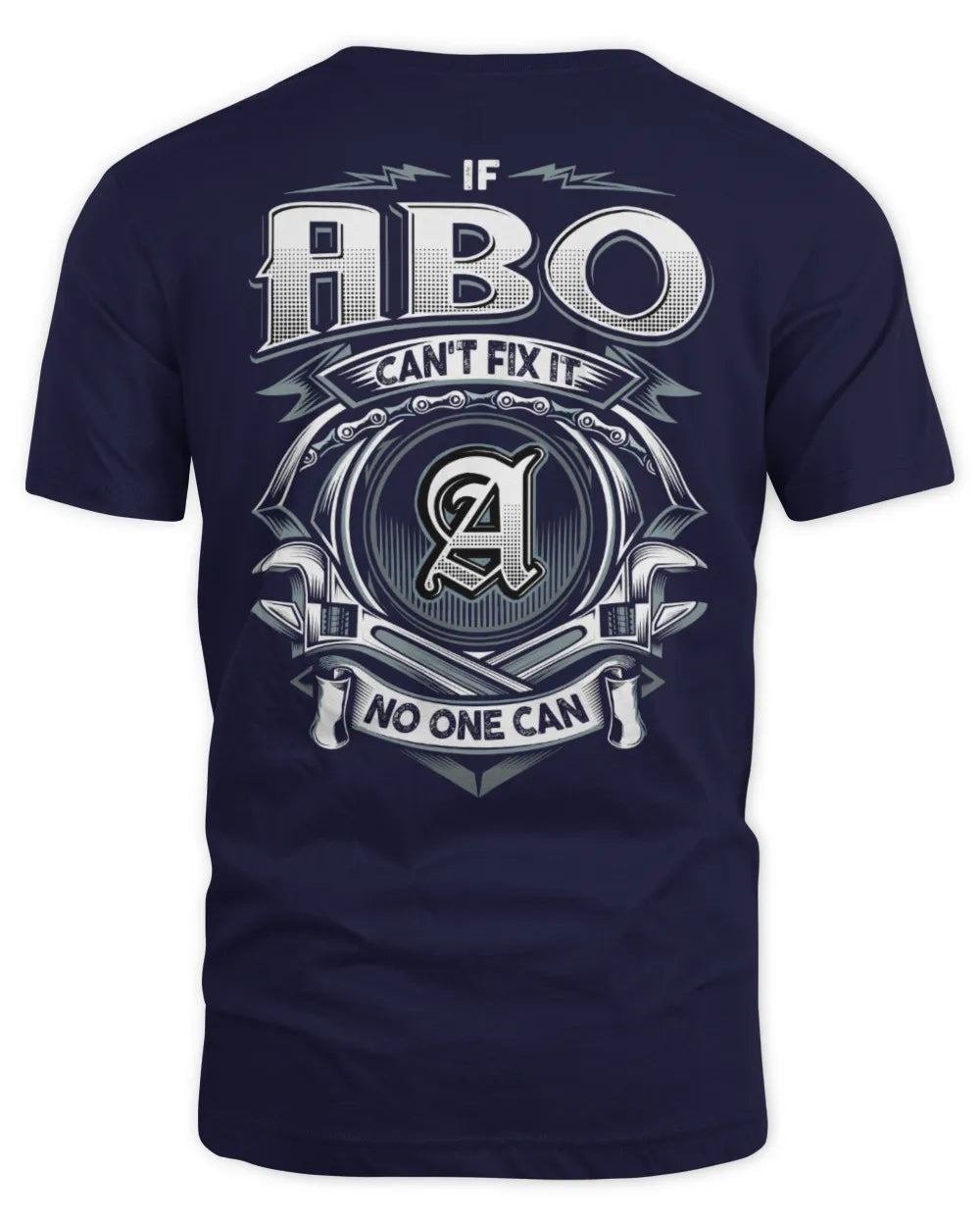 ABO AP81-K4-626 - Personalized Ahmed Quote Apparel “If Ahmed Can't Fix It, No One Can” - Unisex Standard T-Shirt - Navy