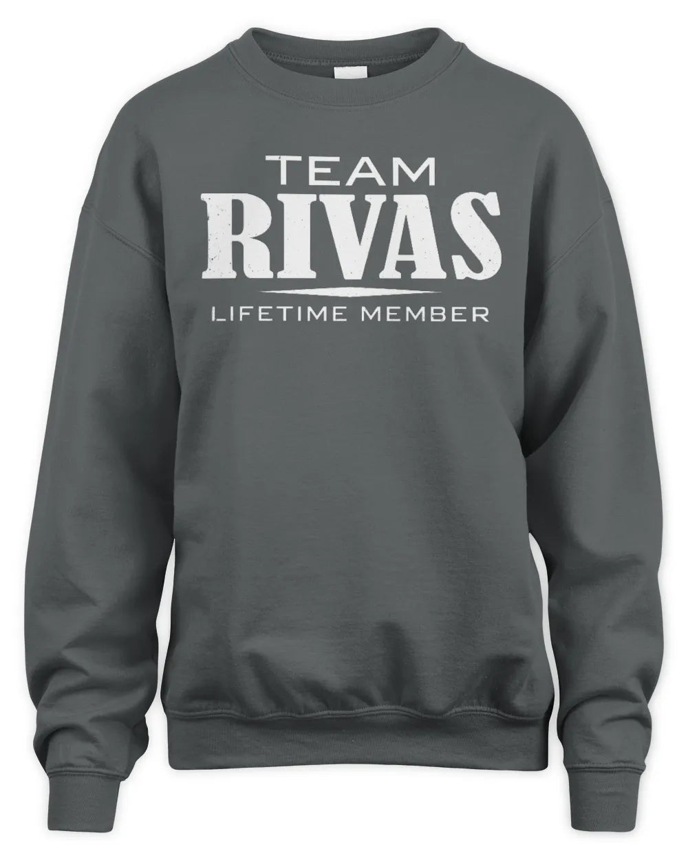 RIVAS BL62-K4-128 - Personalized “Team NAME Lifetime Member” - Unisex Sweatshirt - Charcoal