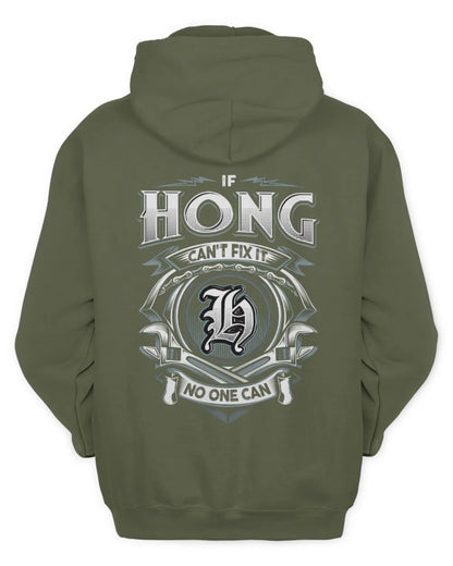 HONG AP81-K4-626 - Personalized Ahmed Quote Apparel “If Ahmed Can't Fix It, No One Can” - Unisex Hoodie - Military Green