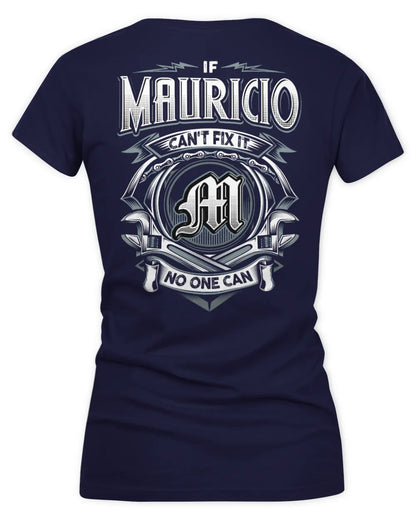 MAURICIO AP81-K4-626 - Personalized Ahmed Quote Apparel “If Ahmed Can't Fix It, No One Can” - Women's V-Neck T-Shirt - Navy