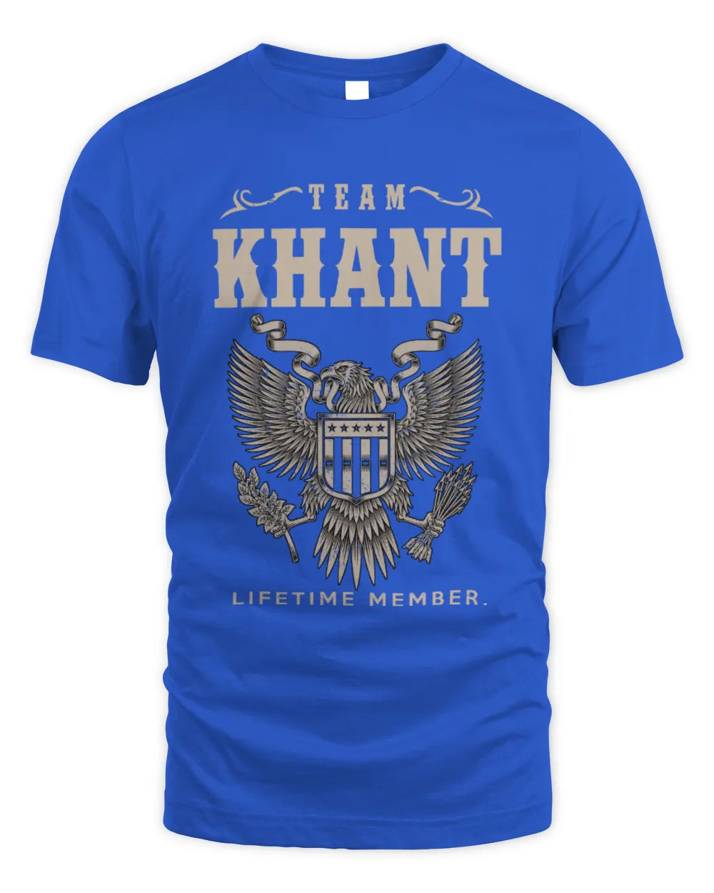 KHANT TP06-K82 – Personalized Classic Style Apparel “Team NAME Lifetime Member” - Unisex Standard T-Shirt - Royal