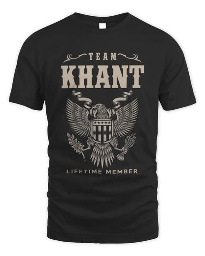 KHANT TP06-K82 – Personalized Classic Style Apparel “Team NAME Lifetime Member” - Unisex Standard T-Shirt - Black