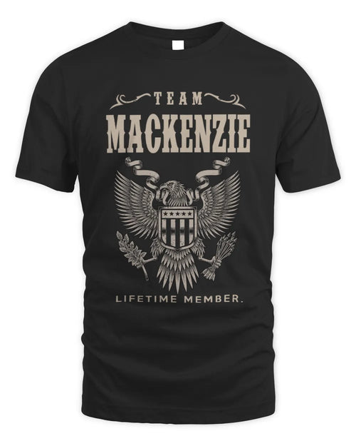 MACKENZIE TP06-K82 – Personalized Classic Style Apparel “Team NAME Lifetime Member” - Unisex Standard T-Shirt - Black
