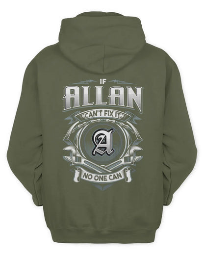 ALLAN AP81-K4-626 - Personalized Ahmed Quote Apparel “If Ahmed Can't Fix It, No One Can” - Unisex Hoodie - Military Green