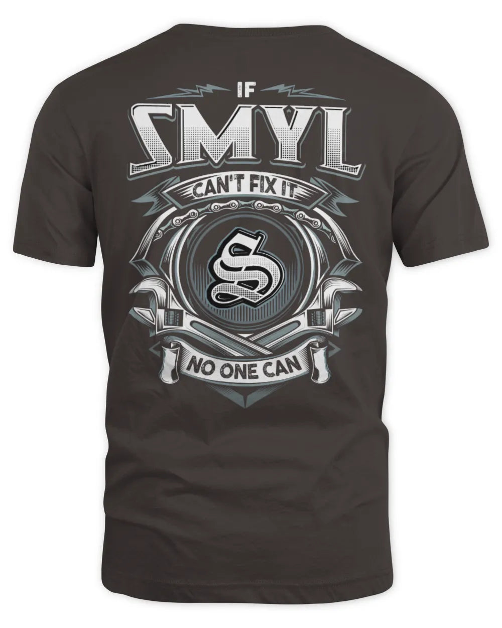 SMYL AP81-K4-626 - Personalized Ahmed Quote Apparel “If Ahmed Can't Fix It, No One Can” - Unisex Standard T-Shirt - Dark Chocolate