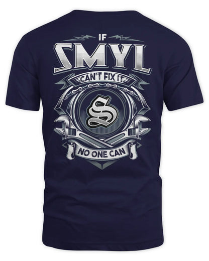 SMYL AP81-K4-626 - Personalized Ahmed Quote Apparel “If Ahmed Can't Fix It, No One Can” - Unisex Standard T-Shirt - Navy