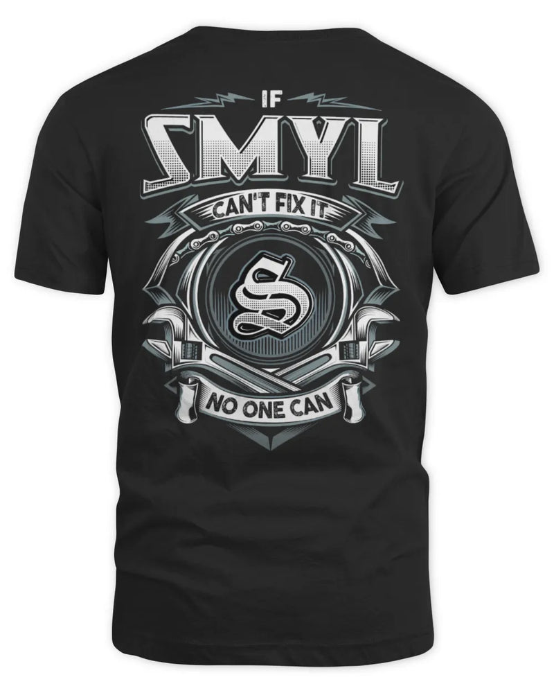 SMYL AP81-K4-626 - Personalized Ahmed Quote Apparel “If Ahmed Can't Fix It, No One Can” - Unisex Standard T-Shirt - Black