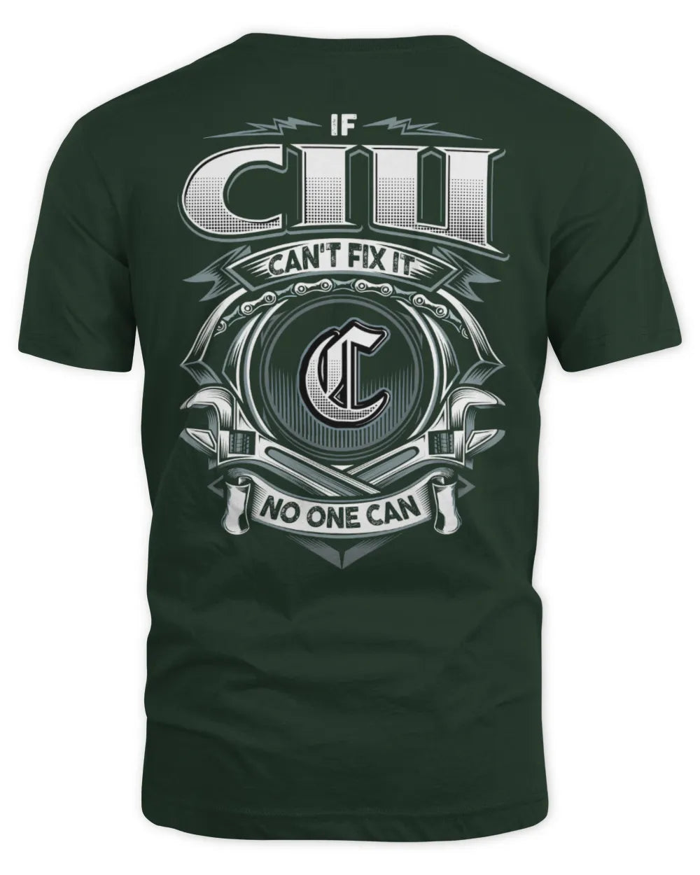 CIU AP81-K4-626 - Personalized Ahmed Quote Apparel “If Ahmed Can't Fix It, No One Can” - Unisex Standard T-Shirt - Forest Green