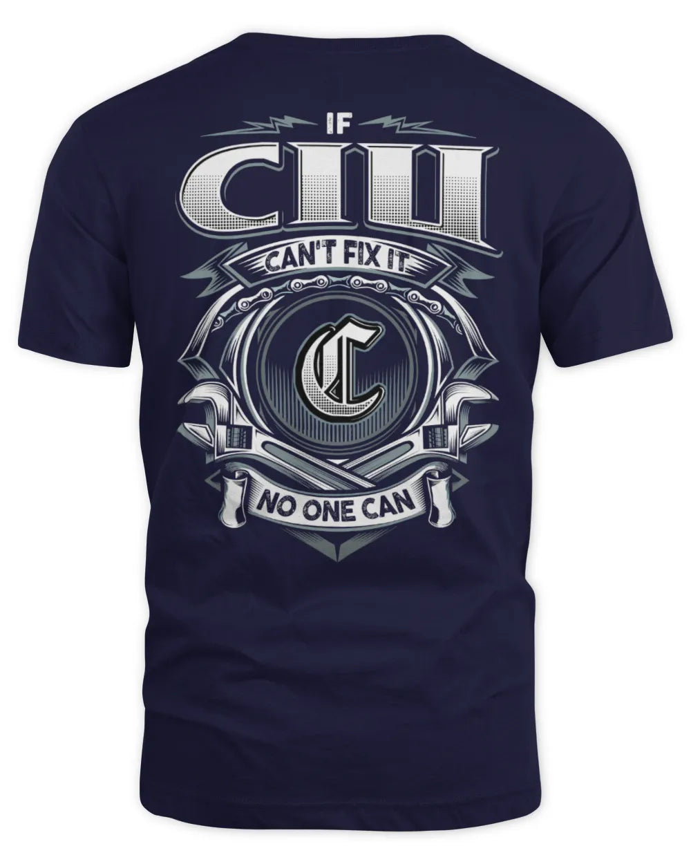 CIU AP81-K4-626 - Personalized Ahmed Quote Apparel “If Ahmed Can't Fix It, No One Can” - Unisex Standard T-Shirt - Navy