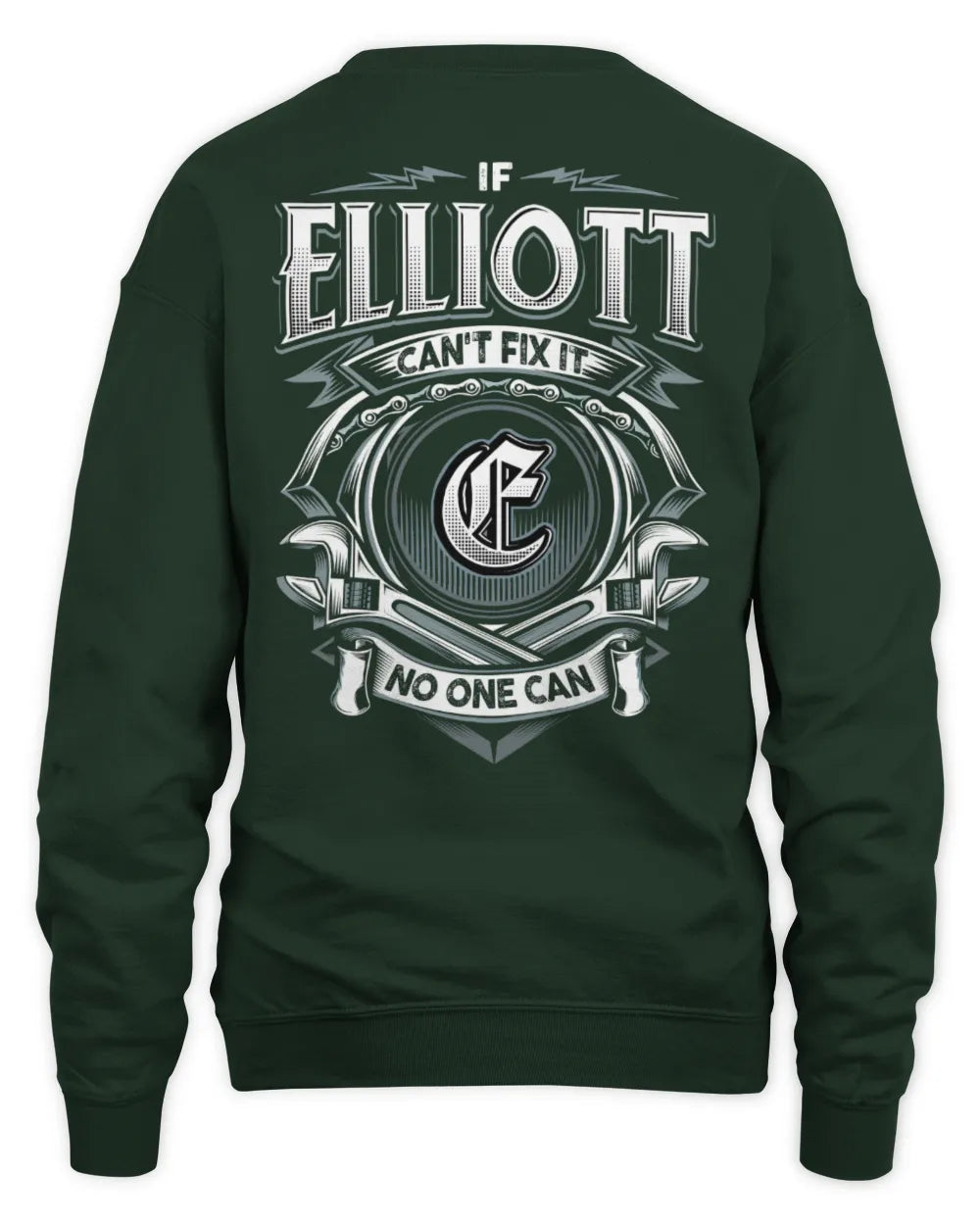 ELLIOTT AP81-K4-626 - Personalized Ahmed Quote Apparel “If Ahmed Can't Fix It, No One Can” - Unisex Sweatshirt - Forest Green