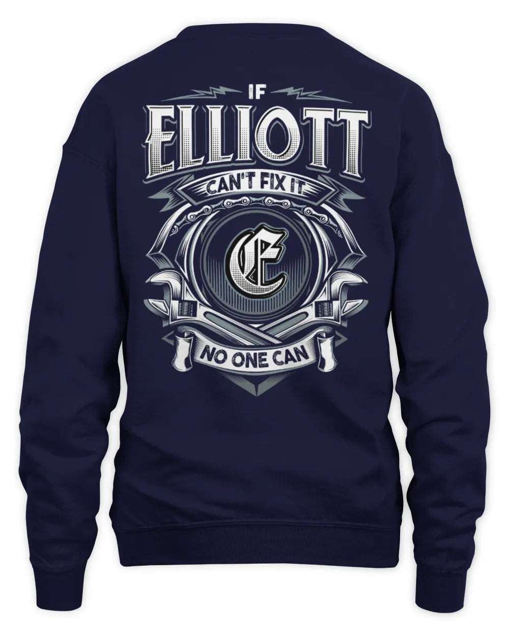 ELLIOTT AP81-K4-626 - Personalized Ahmed Quote Apparel “If Ahmed Can't Fix It, No One Can” - Unisex Sweatshirt - Navy
