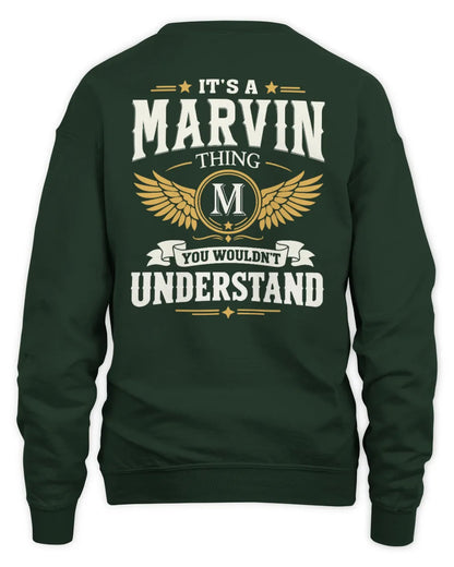 MARVIN KT06-M008 It’s a [NAME] Thing – You Wouldn’t Understand | Personalized Vintage T-Shirt - Unisex Sweatshirt - Forest Green