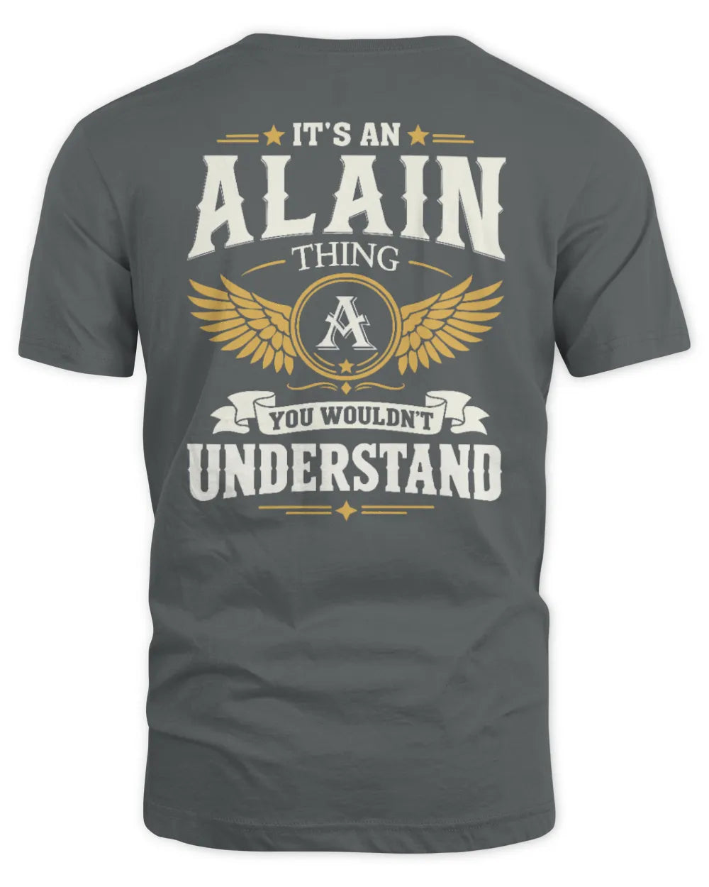 ALAIN KT06-M008 It’s a [NAME] Thing – You Wouldn’t Understand | Personalized Vintage T-Shirt - Unisex Standard T-Shirt - Charcoal