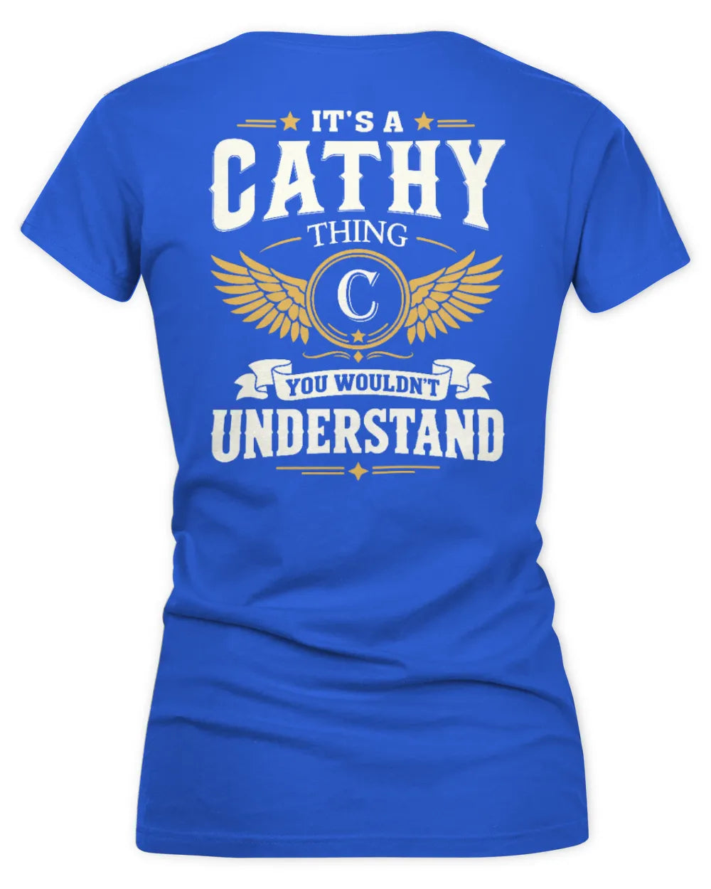CATHY KT06-M008 It’s a [NAME] Thing – You Wouldn’t Understand | Personalized Vintage T-Shirt - Women's V-Neck T-Shirt - Royal