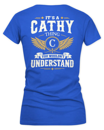 CATHY KT06-M008 It’s a [NAME] Thing – You Wouldn’t Understand | Personalized Vintage T-Shirt - Women's V-Neck T-Shirt - Royal