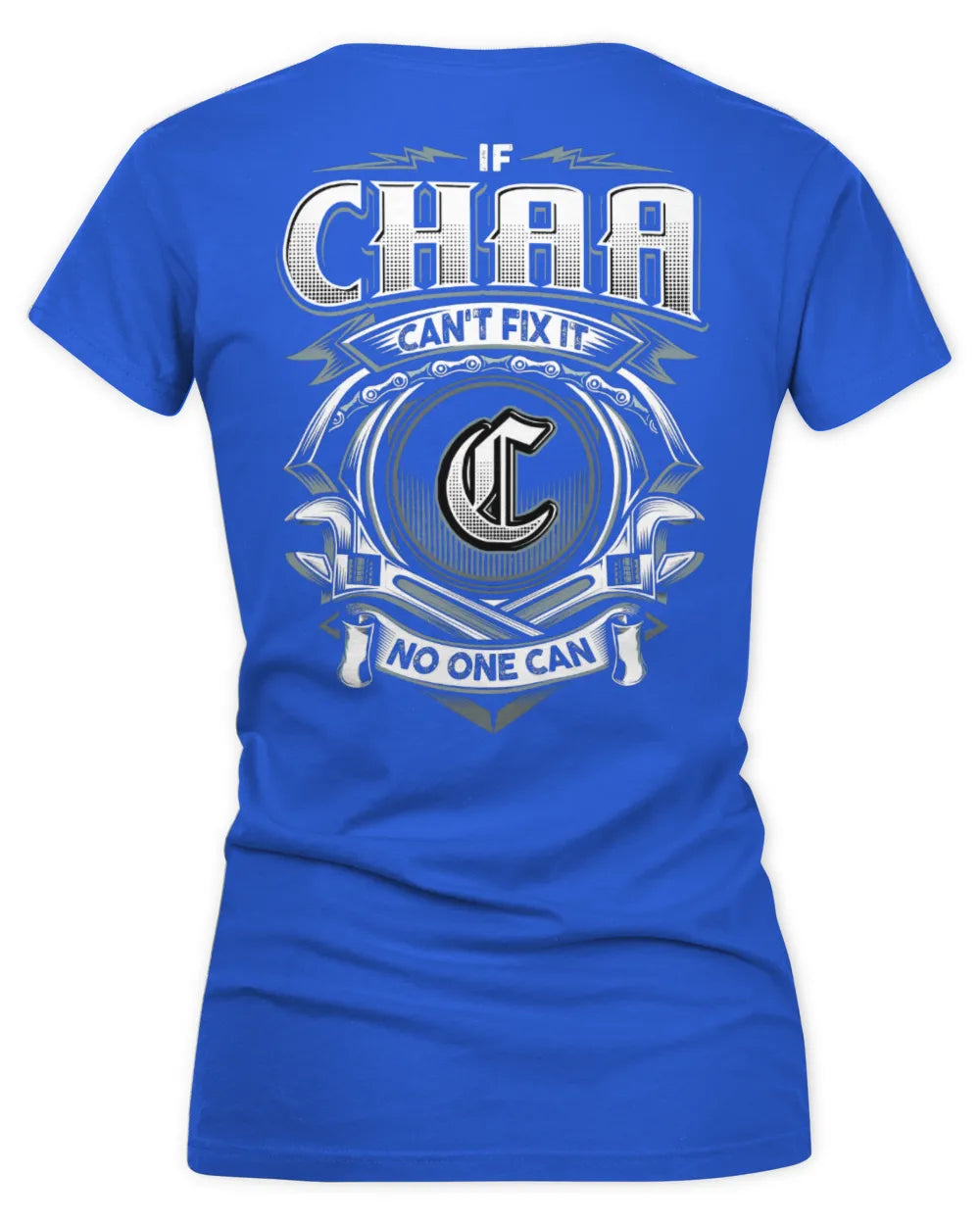 CHAA AP81-K4-626 - Personalized Ahmed Quote Apparel “If Ahmed Can't Fix It, No One Can” - Women's V-Neck T-Shirt - Royal