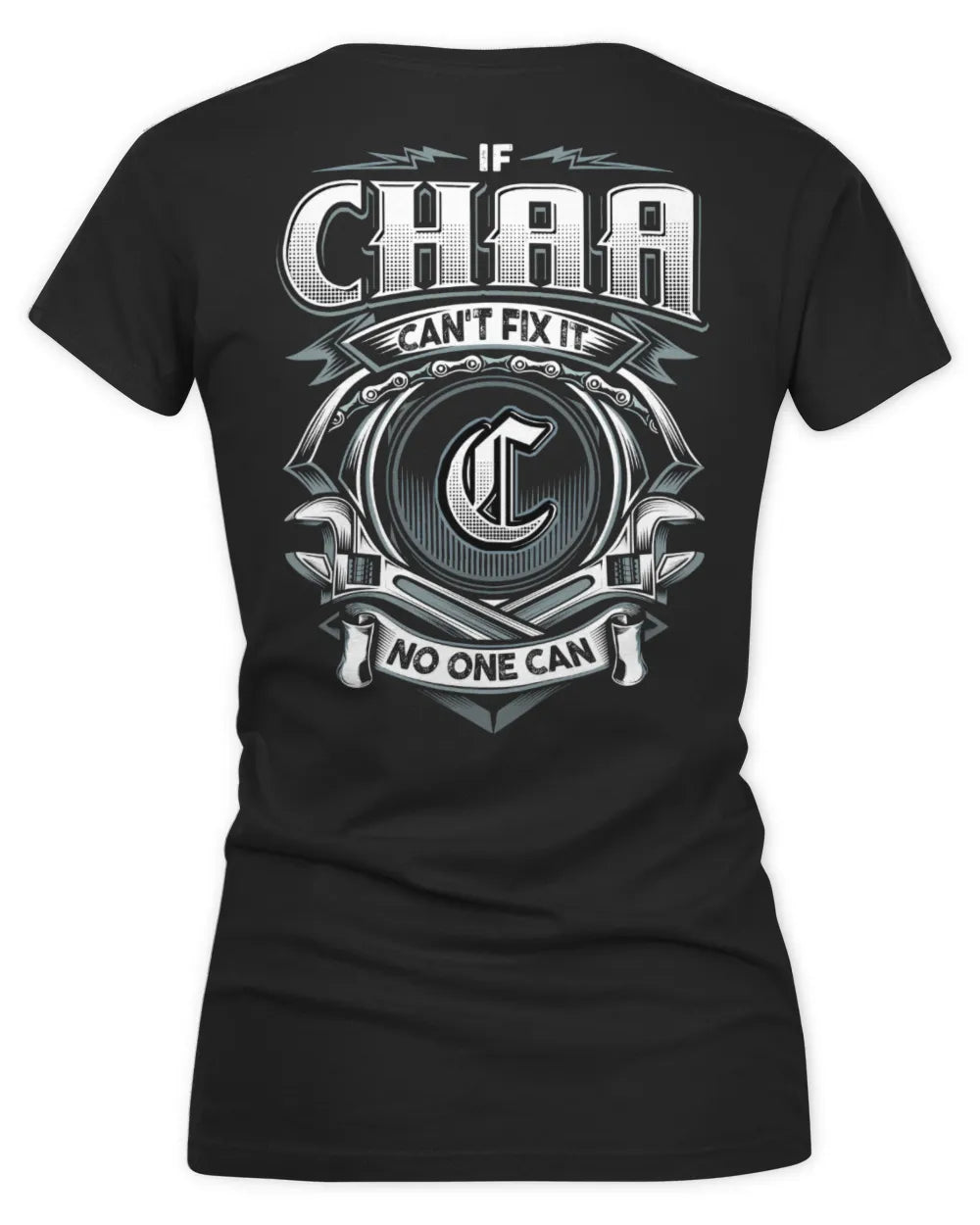 CHAA AP81-K4-626 - Personalized Ahmed Quote Apparel “If Ahmed Can't Fix It, No One Can” - Women's V-Neck T-Shirt - Black