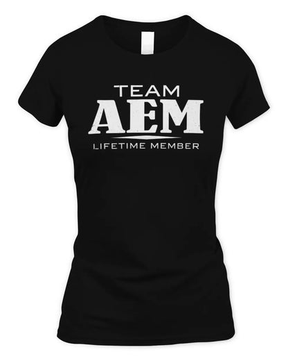 AEM BL62-K4-128 - Personalized “Team NAME Lifetime Member” - Women's Standard T-Shirt - Black