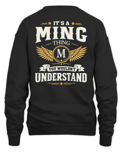 MING KT06-M008 It’s a [NAME] Thing – You Wouldn’t Understand | Personalized Vintage T-Shirt - Unisex Sweatshirt - Black