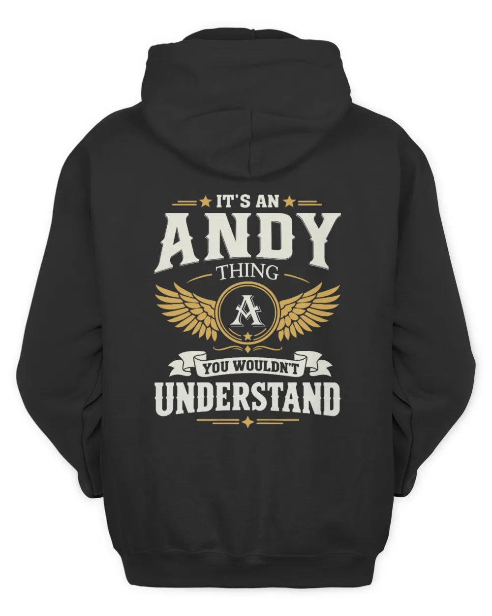 ANDY KT06-M008 It’s a [NAME] Thing – You Wouldn’t Understand | Personalized Vintage T-Shirt - Unisex Hoodie - Black
