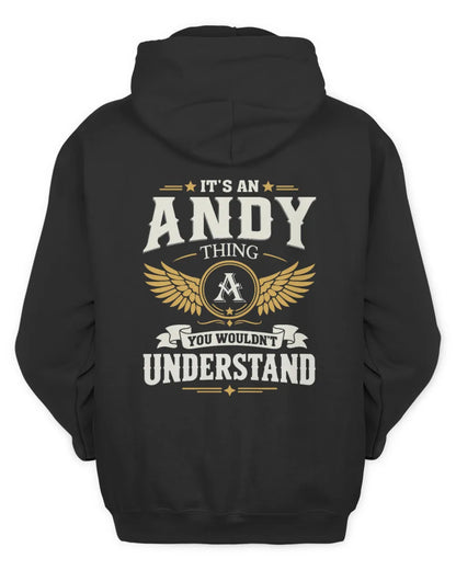 ANDY KT06-M008 It’s a [NAME] Thing – You Wouldn’t Understand | Personalized Vintage T-Shirt - Unisex Hoodie - Black