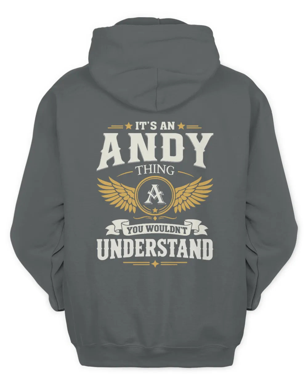 ANDY KT06-M008 It’s a [NAME] Thing – You Wouldn’t Understand | Personalized Vintage T-Shirt - Unisex Hoodie - Charcoal