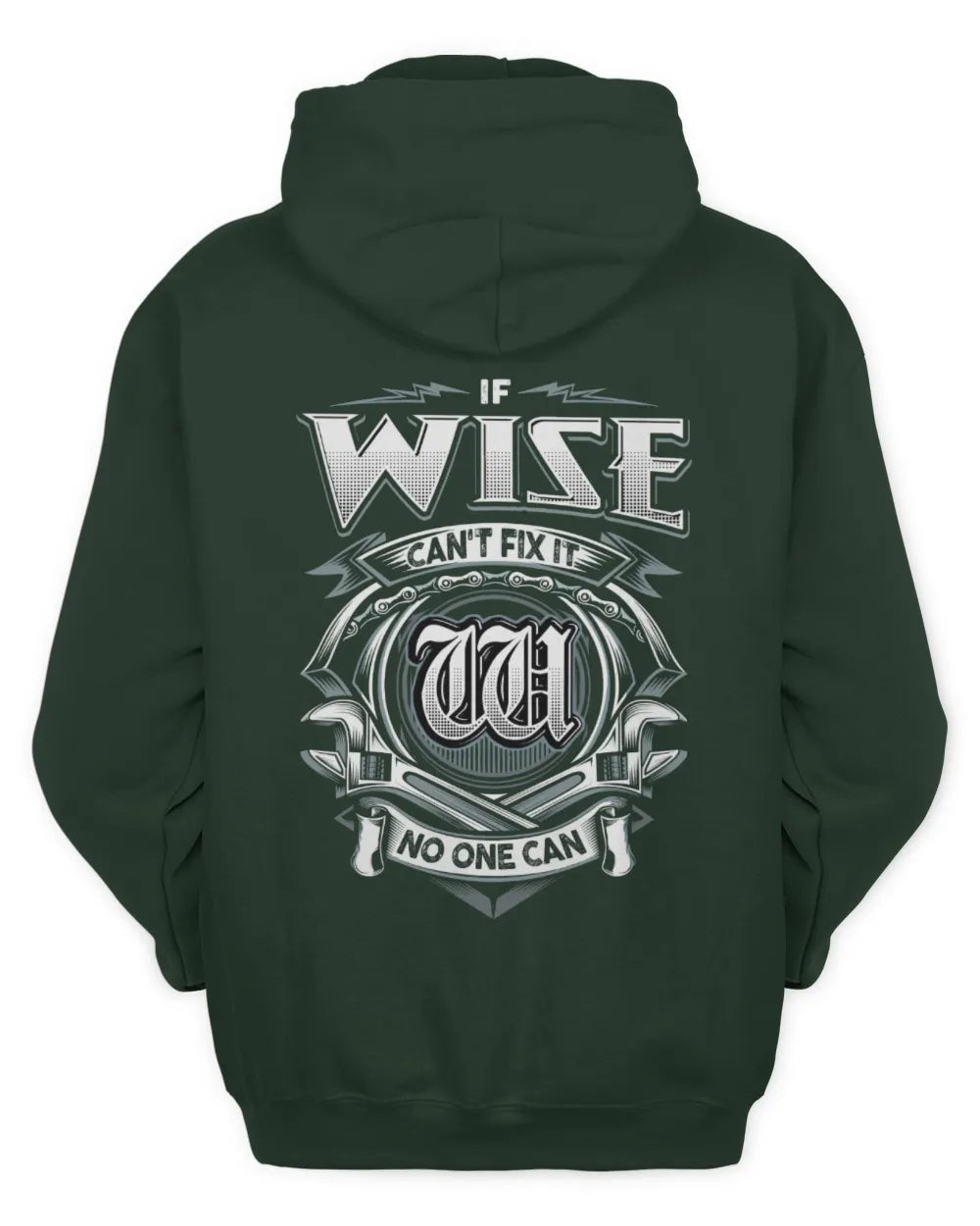 WISE AP81-K4-626 - Personalized Ahmed Quote Apparel “If Ahmed Can't Fix It, No One Can” - Unisex Hoodie - Forest Green