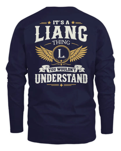 LIANG KT06-M008 It’s a [NAME] Thing – You Wouldn’t Understand | Personalized Vintage T-Shirt - Men's Long Sleeved T-Shirt - Navy