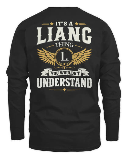 LIANG KT06-M008 It’s a [NAME] Thing – You Wouldn’t Understand | Personalized Vintage T-Shirt - Men's Long Sleeved T-Shirt - Black