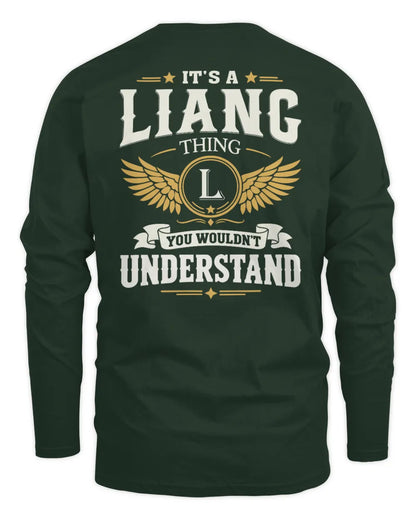 LIANG KT06-M008 It’s a [NAME] Thing – You Wouldn’t Understand | Personalized Vintage T-Shirt - Men's Long Sleeved T-Shirt - Forest Green