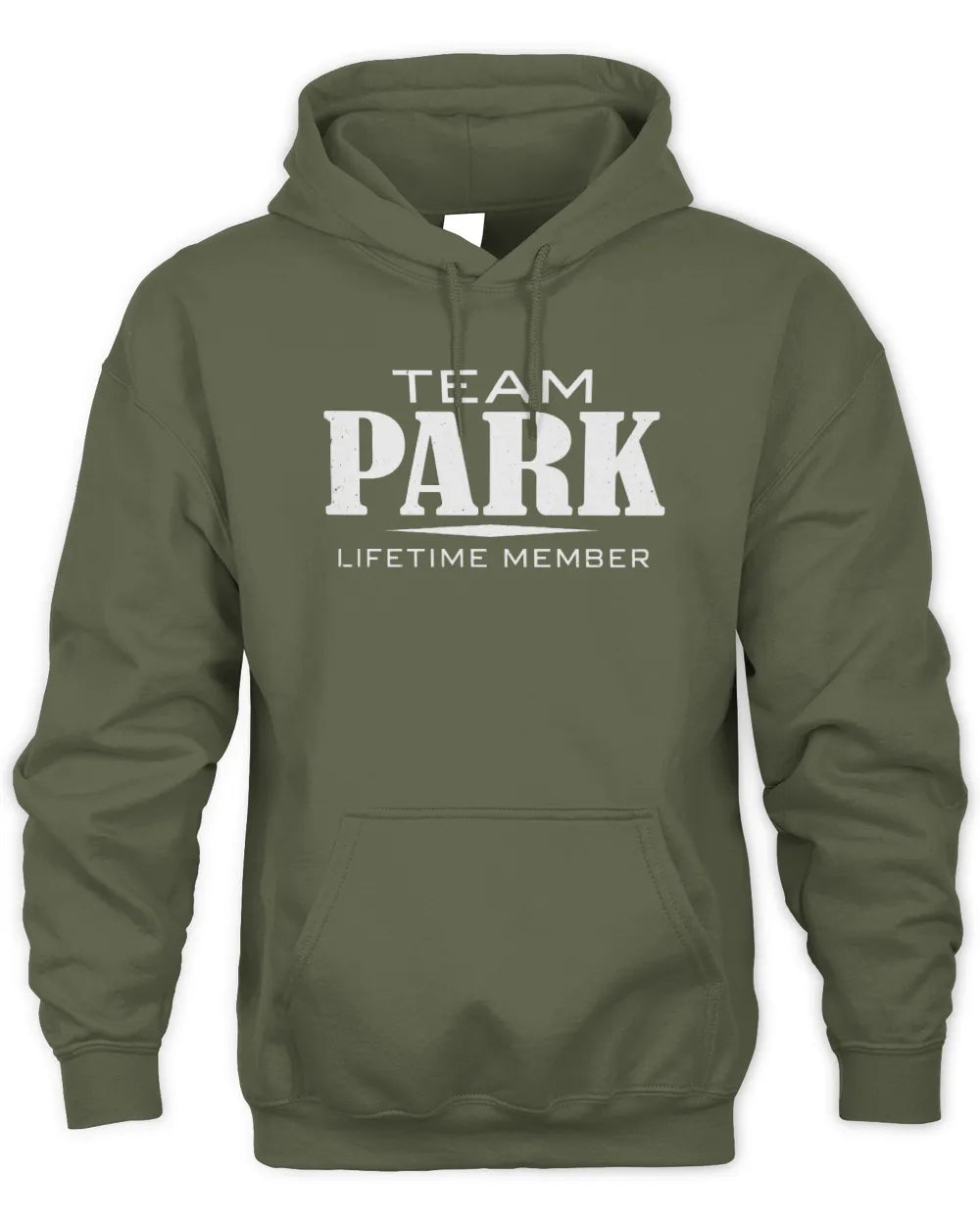 PARK BL62-K4-128 - Personalized “Team NAME Lifetime Member” - Unisex Hoodie - Military Green